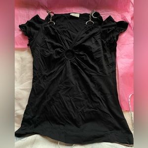 Cute summer top.black size small-pre owned